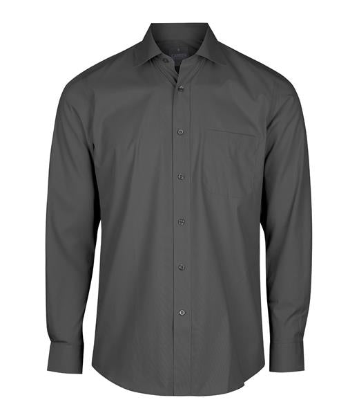 NICHOLSON MENS PREMIUM POPLIN LONG SLEEVE SHIRT