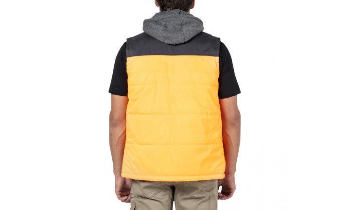 CAT Hi Vis Hooded Work Vest Orange / Black