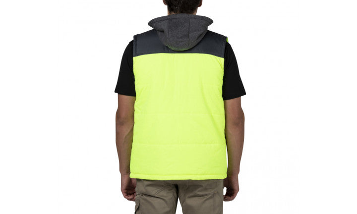 CAT Hi Vis Hooded Work Vest Yellow / Black