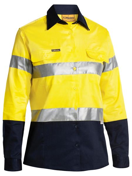 WOMEN'S TAPED HI VIS DRILL SHIRT