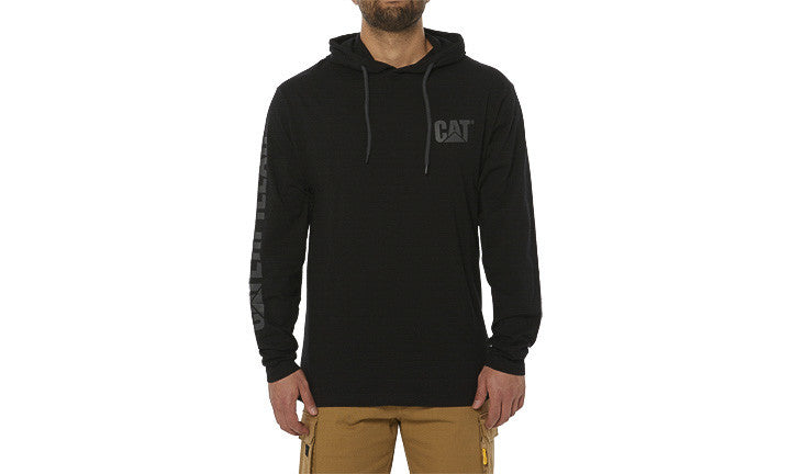 CAT UPF Hooded Banner Long Sleeve Tee