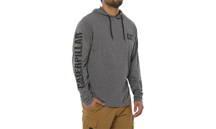 CAT UPF Hooded Banner Long Sleeve Tee