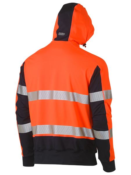 Bisley Taped Two Tone Hi Vis Contrast 4 Way Stretchy Hoodie