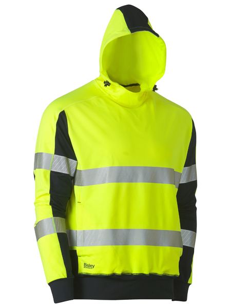 Bisley Taped Two Tone Hi Vis Contrast 4 Way Stretchy Hoodie