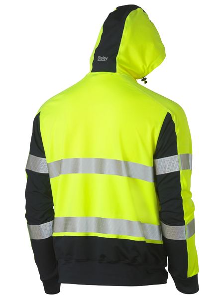 Bisley Taped Two Tone Hi Vis Contrast 4 Way Stretchy Hoodie