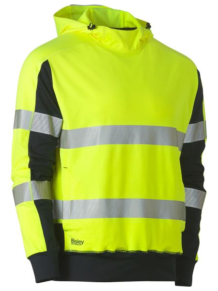 Bisley Taped Two Tone Hi Vis Contrast 4 Way Stretchy Hoodie