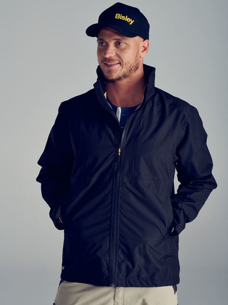 LIGHTWEIGHT RIPSTOP RAIN JACKET WITH CONCEALED HOOD