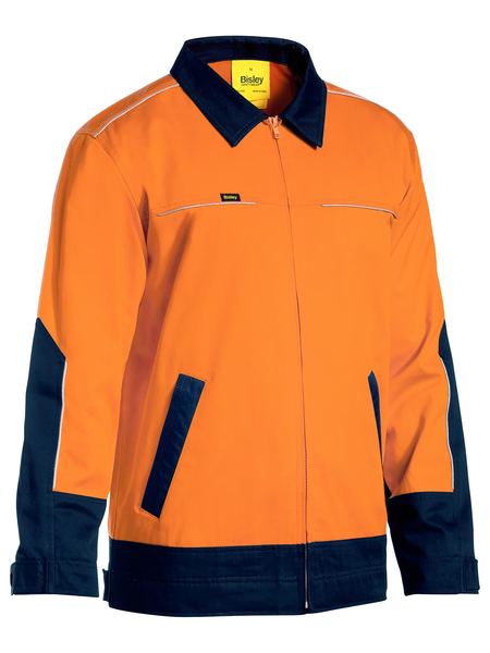 HI VIS DRILL JACKET WITH LIQUID REPELLENT FINISH