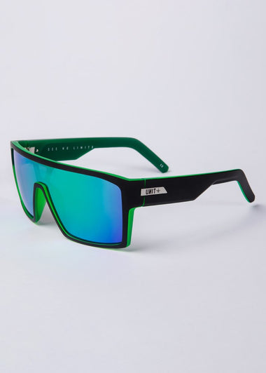 Unit Command Sunglasses - Matte Black Green Polarised