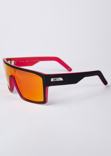 Unit Command Sunglasses - Matte Black Neo Pink Polarised