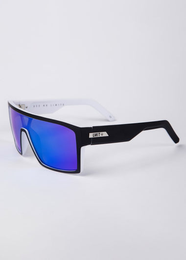 Unit Command Sunglasses - Matte Black White Polarised