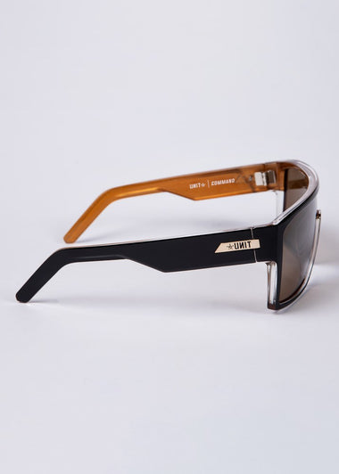 Unit Command Sunglasses - Black Gold Polarised