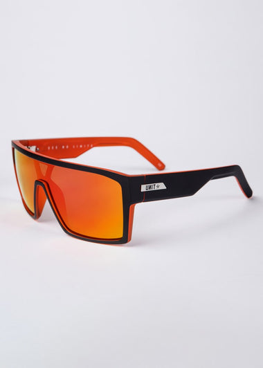 Unit Command Sunglasses - Matte Black Orange Polarised