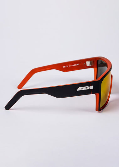 Unit Command Sunglasses - Matte Black Orange Polarised