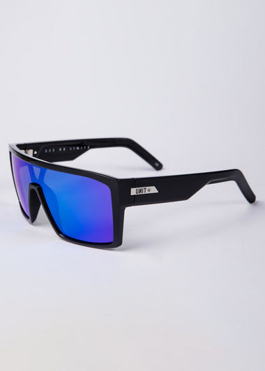 Unit Command Sunglasses - Black Blue Polarised