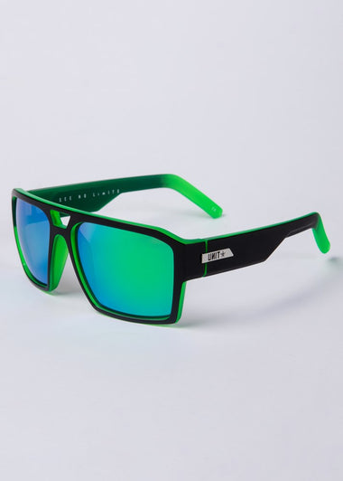 UNIT Sunglasses Vault - Matte Black Dip Green Polarised