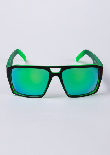 UNIT Sunglasses Vault - Matte Black Dip Green Polarised