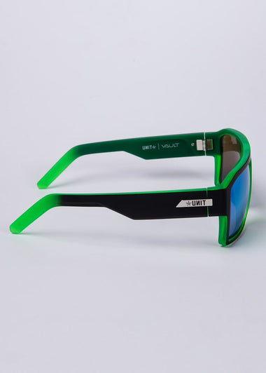 UNIT Sunglasses Vault - Matte Black Dip Green Polarised