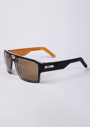 UNIT Sunglasses Vault - Matte Black Gold Polarised