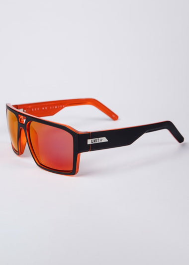 UNIT Sunglasses Vault -  Matte Black Orange Polarised