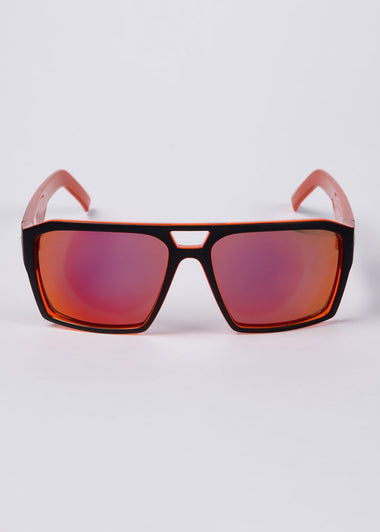 UNIT Sunglasses Vault -  Matte Black Orange Polarised