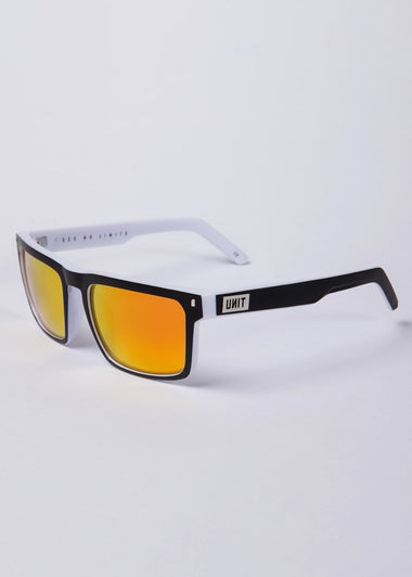 UNIT Primer Sunglasses - Matte Black White Polarised