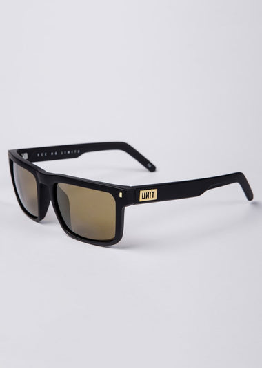 UNIT Primer Sunglasses - Matte Black Gold Polarised