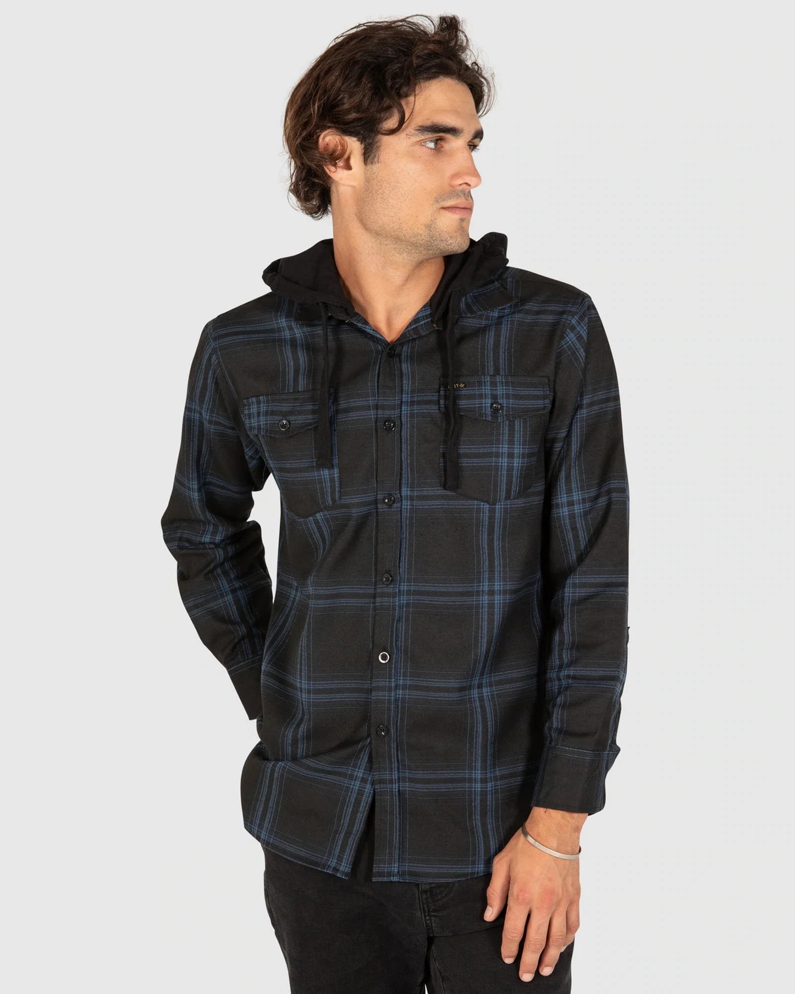 Unit Chester Hooded Flannel Shirt