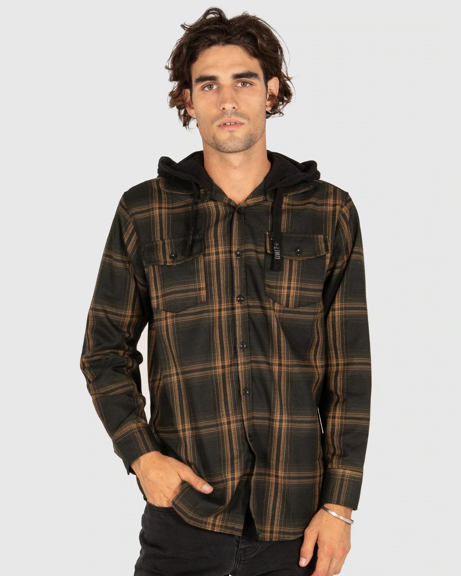 Unit Chester Hooded Flannel Shirt