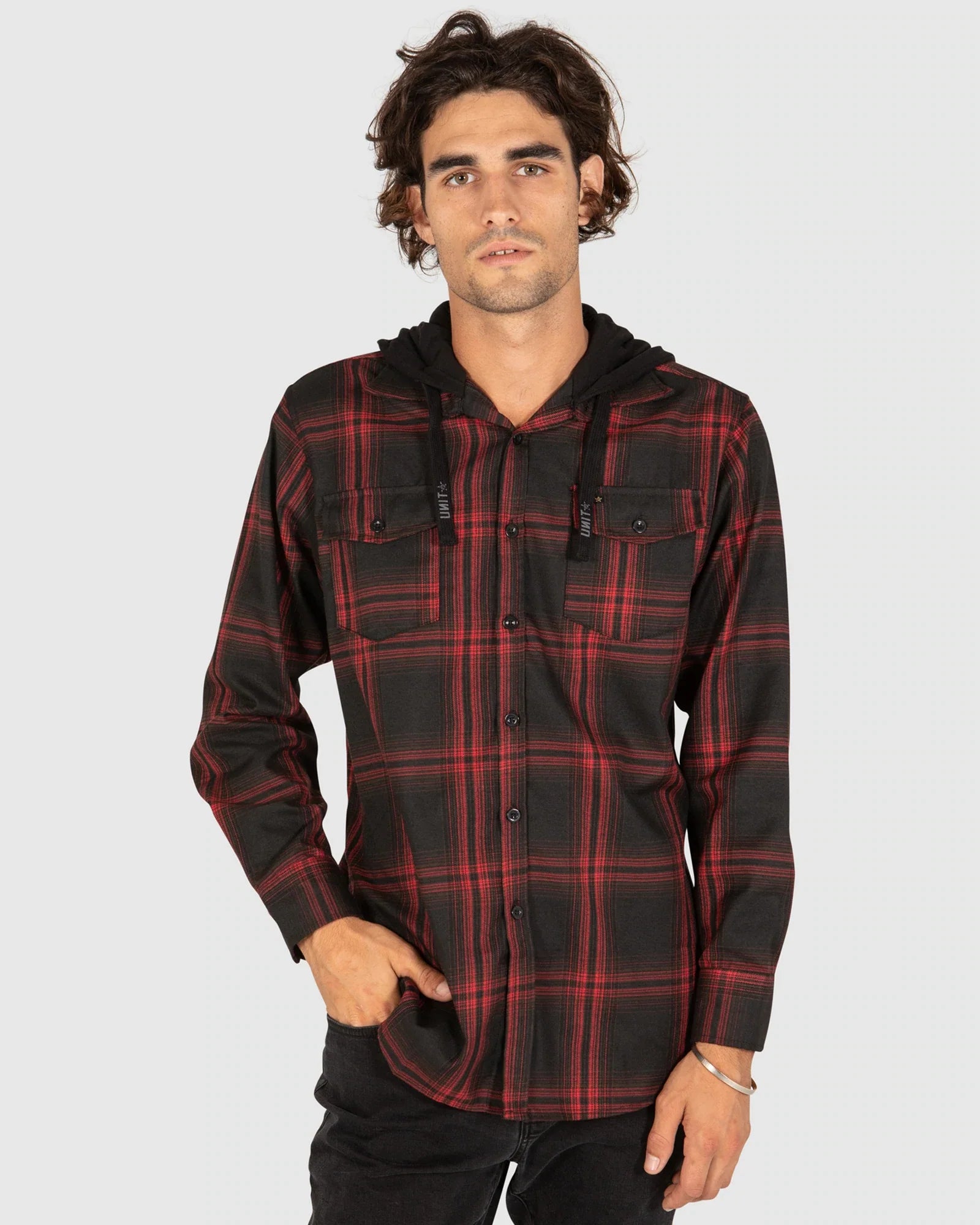 Unit Chester Hooded Flannel Shirt