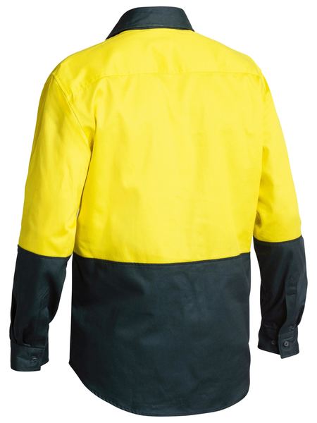 Bisley HI VIS Closed Front Drill Shirt