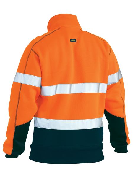 Bisley Taped Hi Vis 1/4 Zip Fleece Pullover