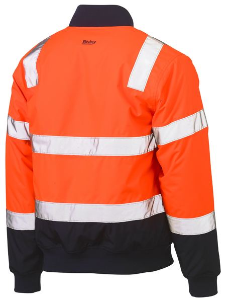 Bisley Taped Two Tone Hi Vis Bomber Jacket With Padded Lining