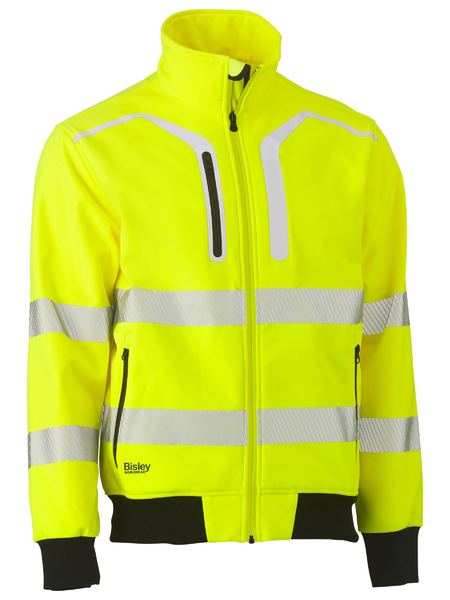 Bisley Taped Hi Vis Soft Shell Bomber Jacket