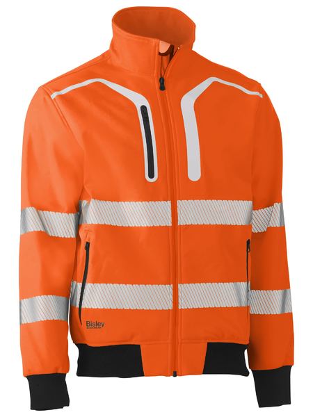 Bisley Taped Hi Vis Soft Shell Bomber Jacket