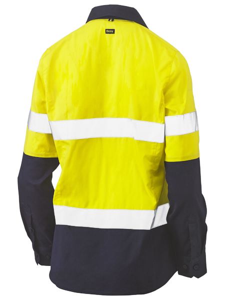 WOMENS TAPED HI VIS STRETCH CLOSED FRONT SHIRT