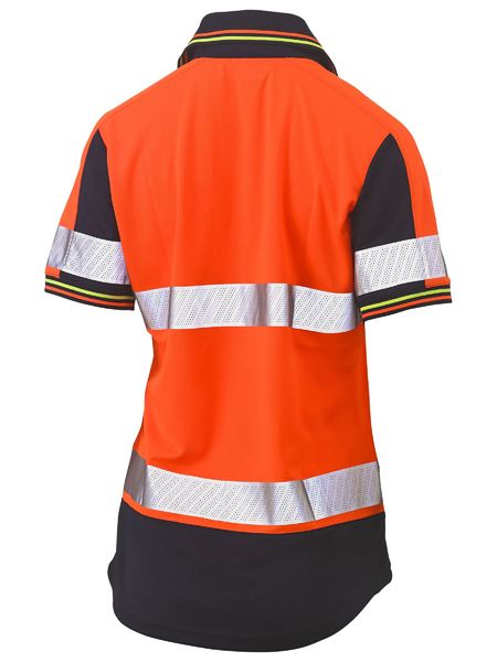 WOMEN'S TAPED TWO TONE HI VIS V-NECK POLO