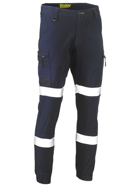 FLX AND MOVE TAPED STRETCH CARGO CUFFED PANTS