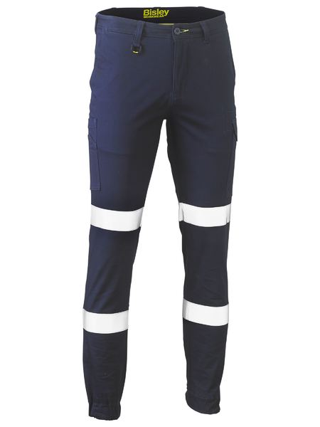 Bisley Taped Biomotion Stretch Cotton Drill Cargo Cuffed Pants