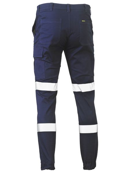 Bisley Taped Biomotion Stretch Cotton Drill Cargo Cuffed Pants