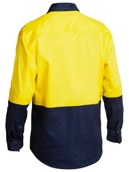 Bisley HI VIS Closed Front Drill Shirt