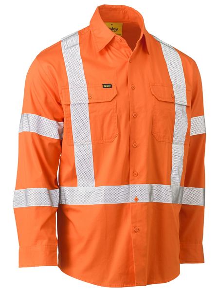 X TAPED BIOMOTION HI VIS COOL LIGHTWEIGHT DRILL SHIRT