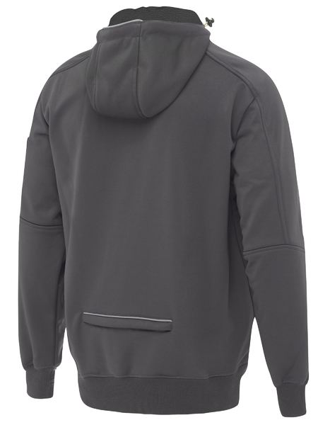 WORK FLEECE ZIP-FRONT HOODIE WITH SHERPA LINING