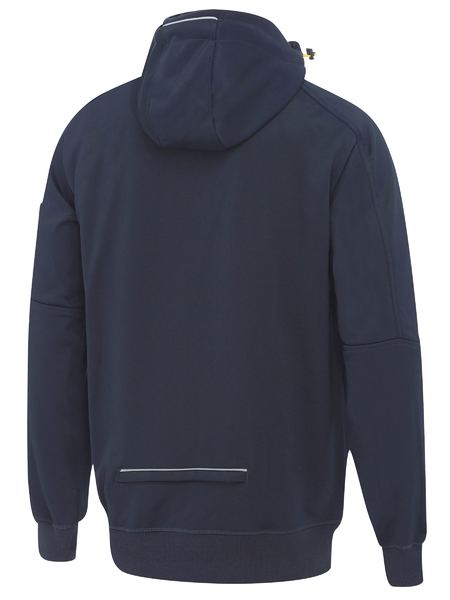 WORK FLEECE ZIP-FRONT HOODIE WITH SHERPA LINING