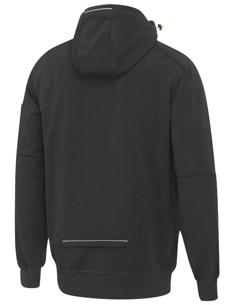 WORK FLEECE ZIP-FRONT HOODIE WITH SHERPA LINING