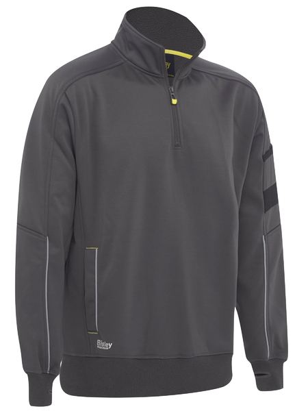 WORK FLEECE 1/4 ZIP PULLOVER WITH SHERPA LINING