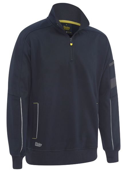 WORK FLEECE 1/4 ZIP PULLOVER WITH SHERPA LINING