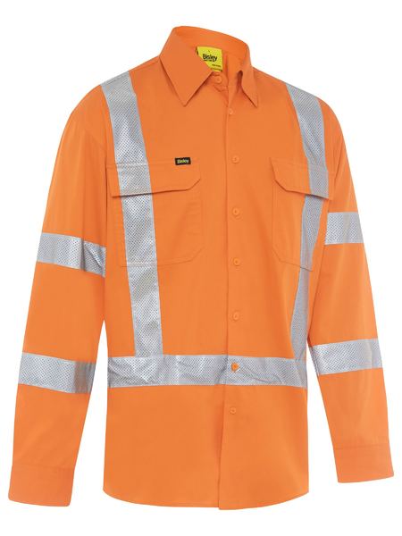 X TAPED BIOMOTION HI VIS COOL LIGHTWEIGHT DRILL SHIRT