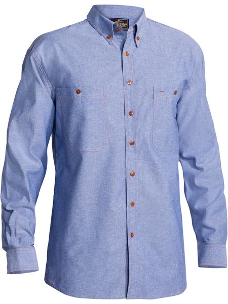 Bisley Men's Chambray Long Sleeve Shirt