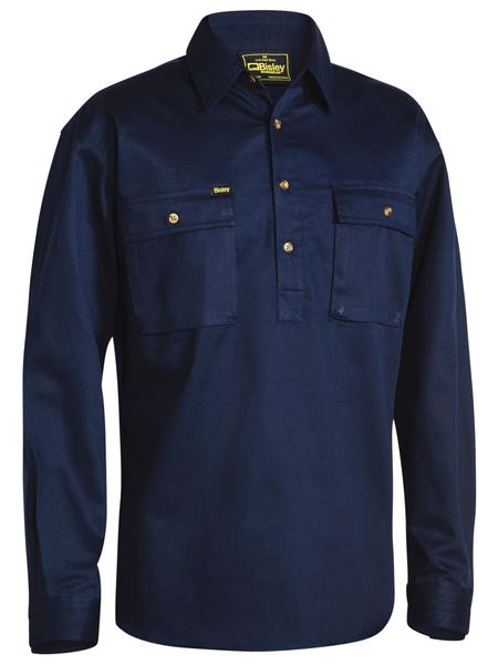 Bisley Closed Front Cotton Drill Shirt